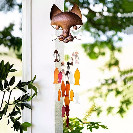 🔥HOT SALE🔥Handicraft Metal Fun Catfish Wind Chime🎐