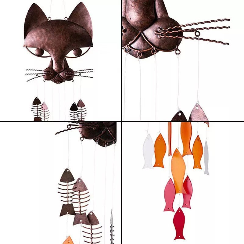🔥HOT SALE🔥Handicraft Metal Fun Catfish Wind Chime🎐
