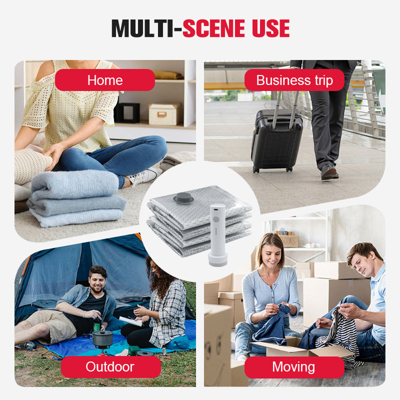 🔥LAST DAY  -🔥 Travel Vacuum Storage Bags & Portable Pump Set